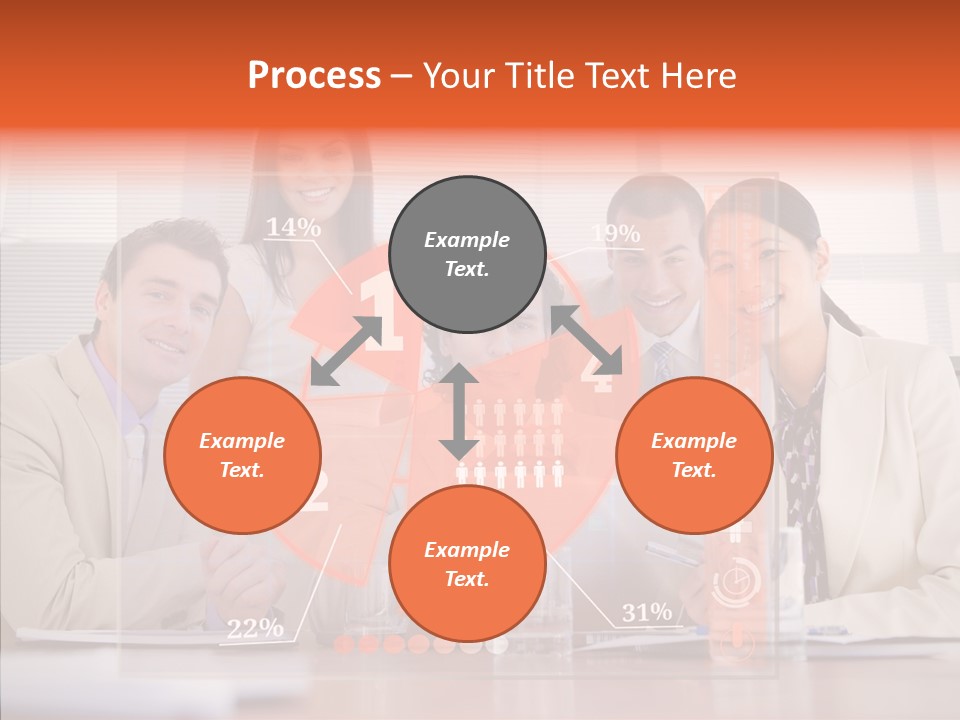Staff Hologram Smiling PowerPoint Template