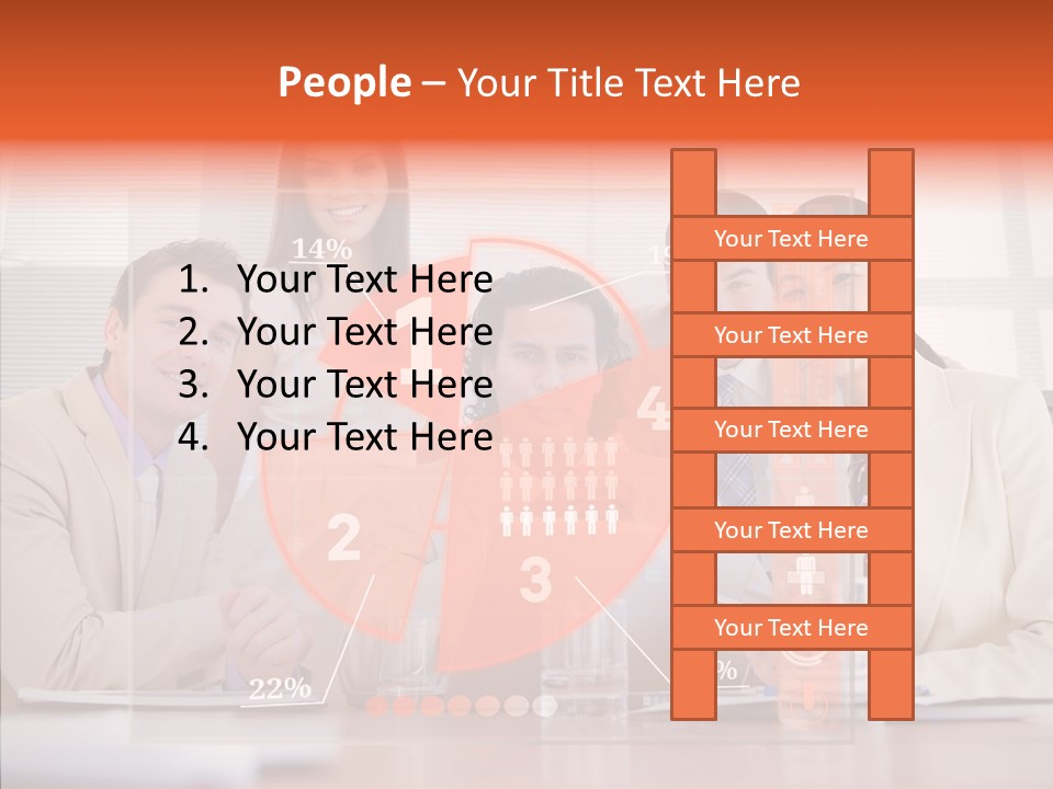 Staff Hologram Smiling PowerPoint Template