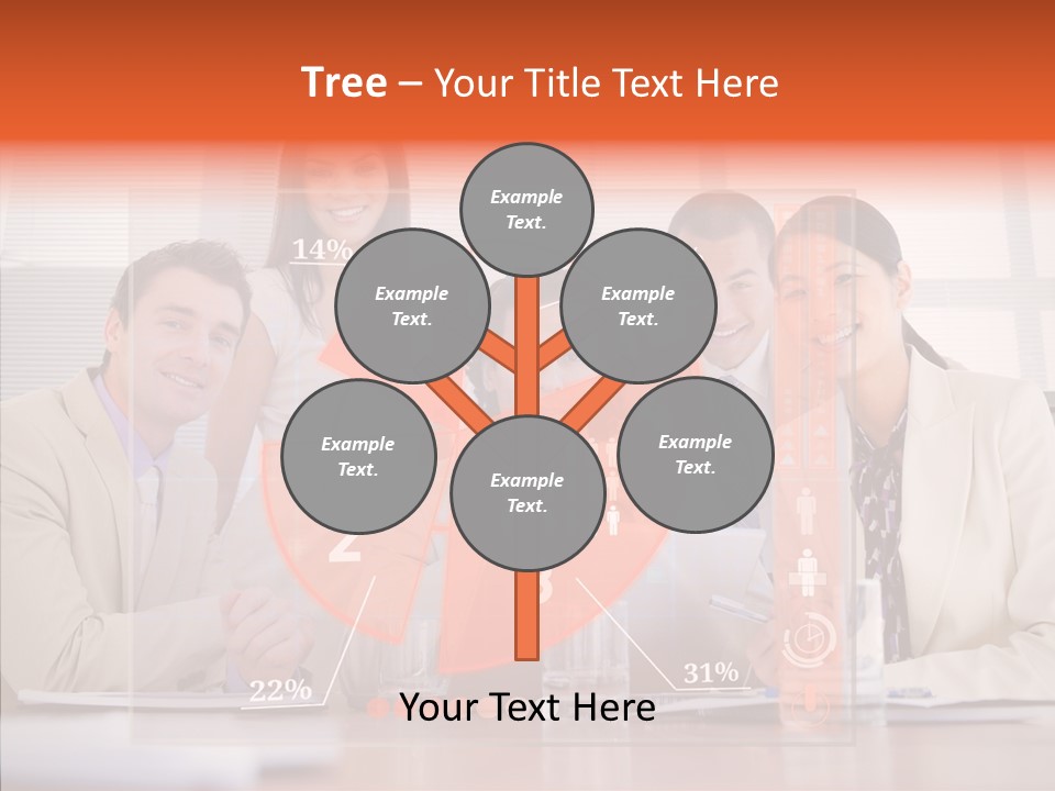 Staff Hologram Smiling PowerPoint Template