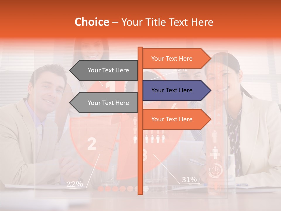 Staff Hologram Smiling PowerPoint Template