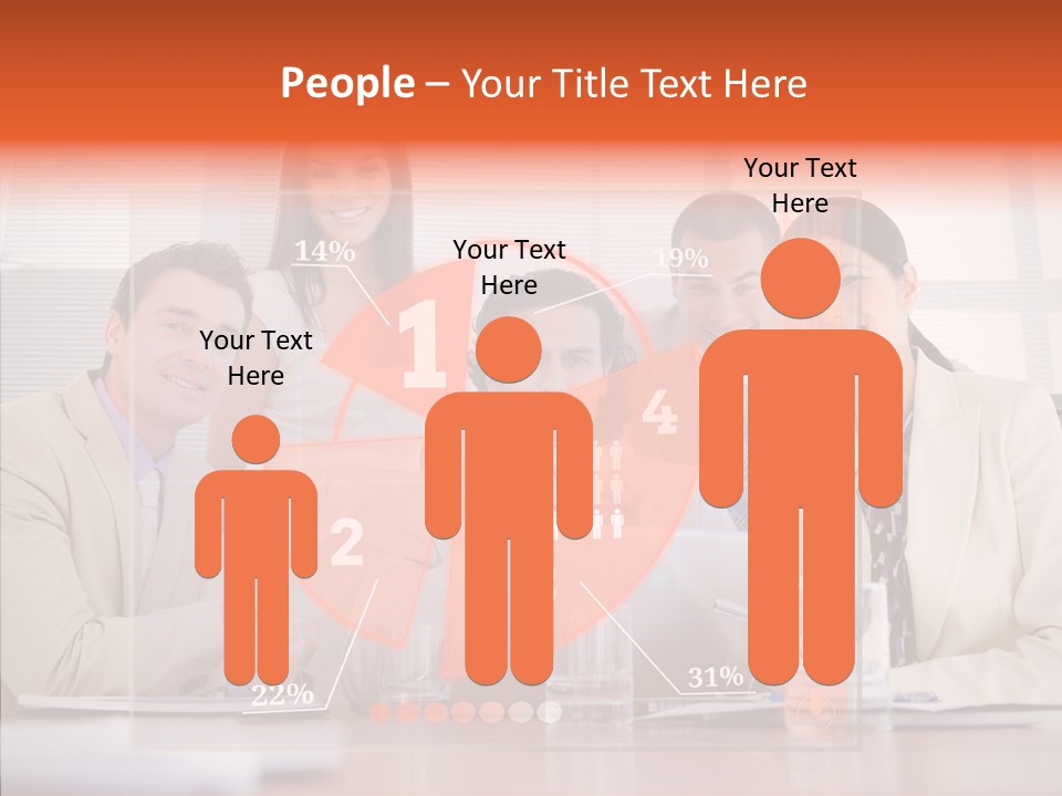 Staff Hologram Smiling PowerPoint Template