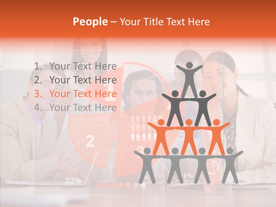 Staff Hologram Smiling PowerPoint Template