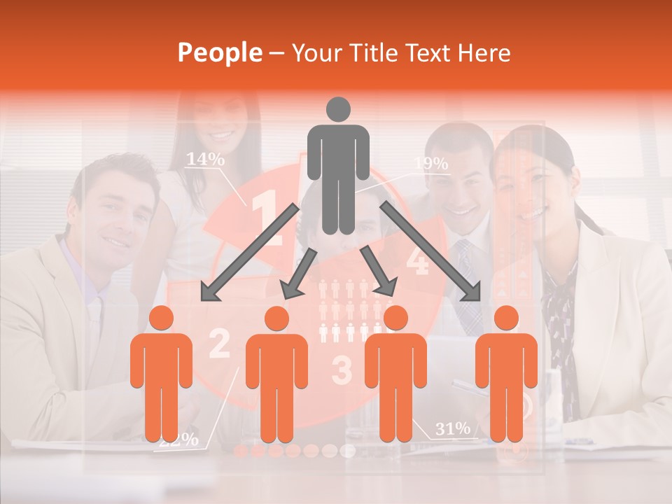 Staff Hologram Smiling PowerPoint Template