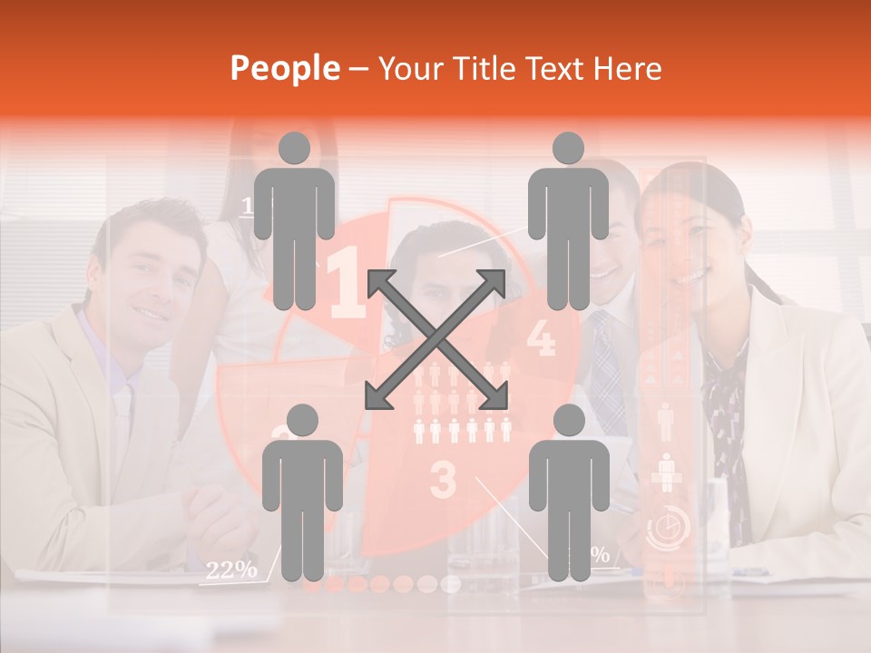 Staff Hologram Smiling PowerPoint Template