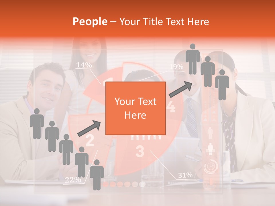 Staff Hologram Smiling PowerPoint Template