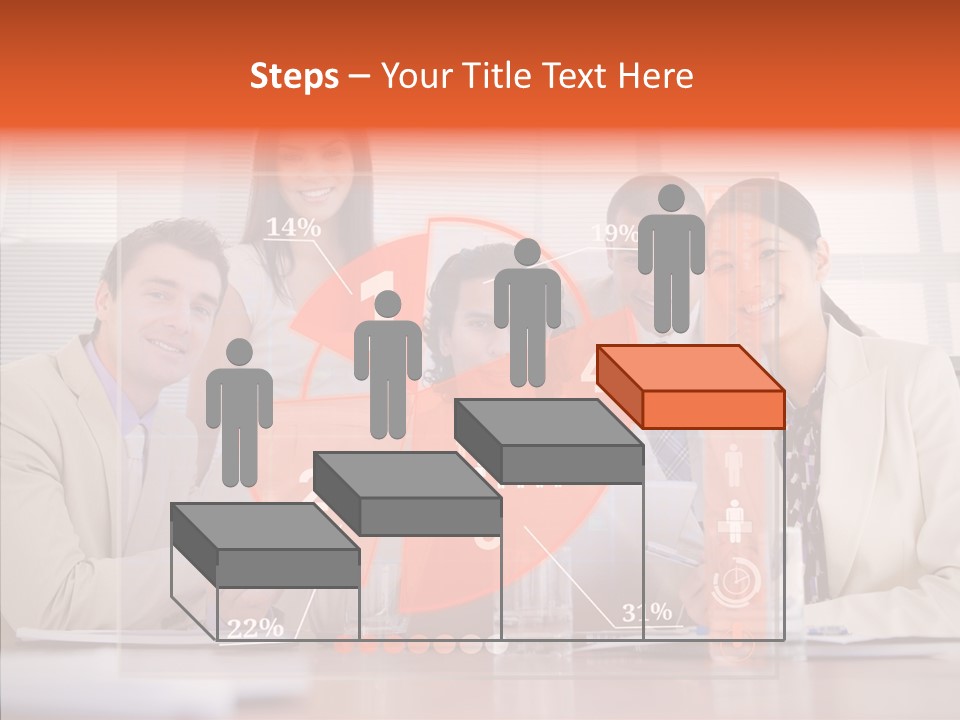 Staff Hologram Smiling PowerPoint Template