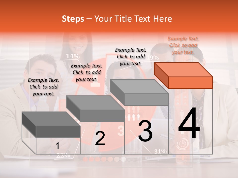 Staff Hologram Smiling PowerPoint Template