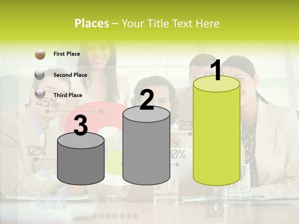 Holographic Male Caucasian PowerPoint Template