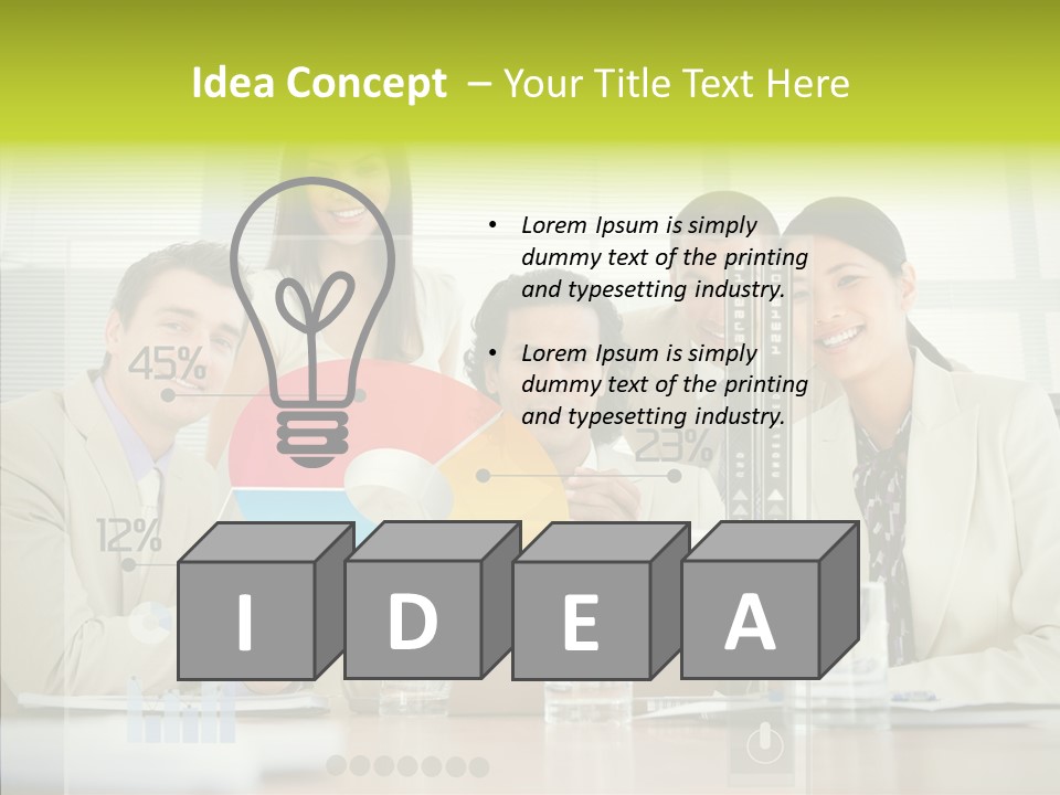 Holographic Male Caucasian PowerPoint Template