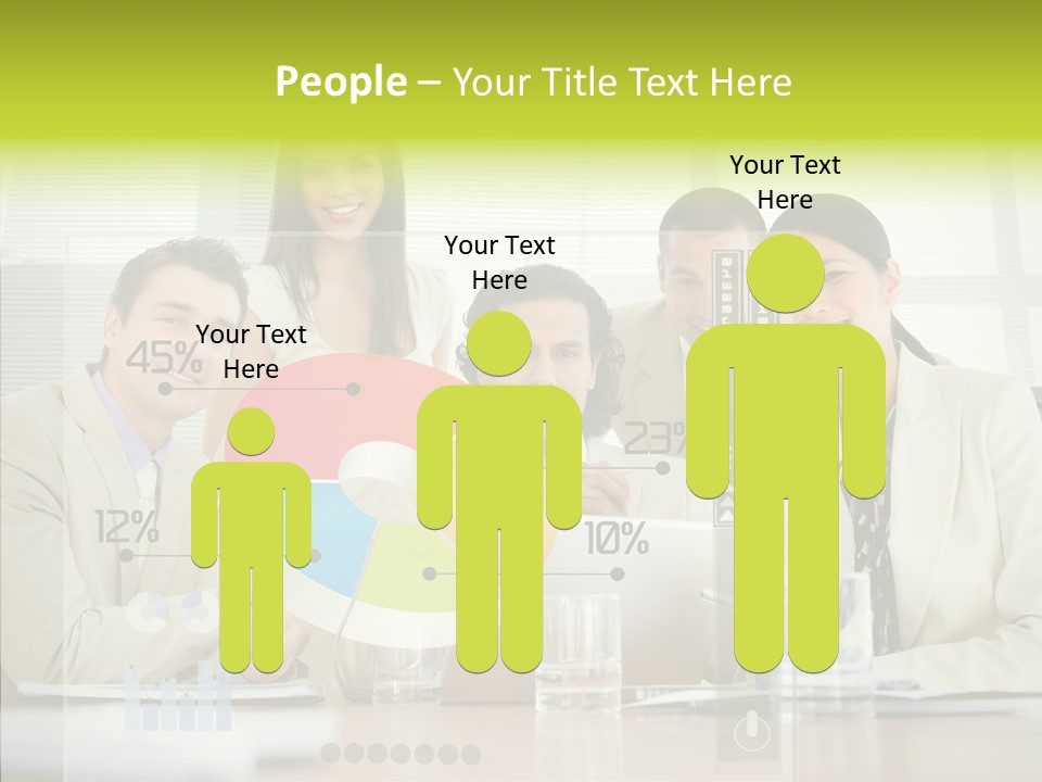 Holographic Male Caucasian PowerPoint Template