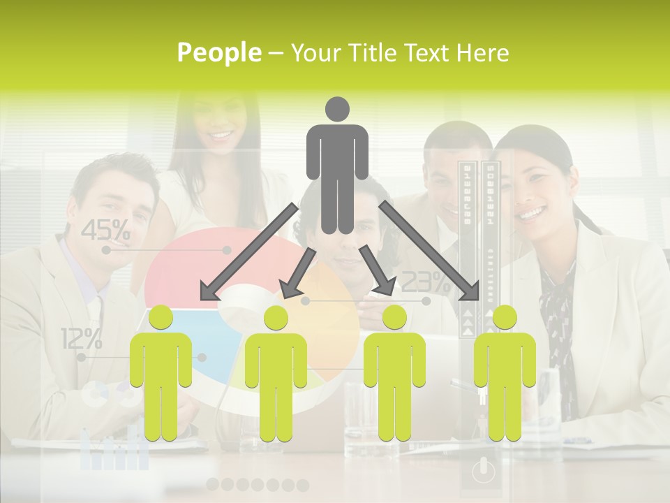 Holographic Male Caucasian PowerPoint Template