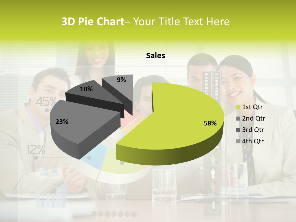 Holographic Male Caucasian PowerPoint Template