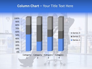 Pie Chart Illustration Chair PowerPoint Template