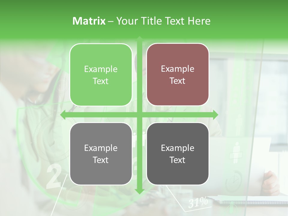 Graph Discussing Positive PowerPoint Template