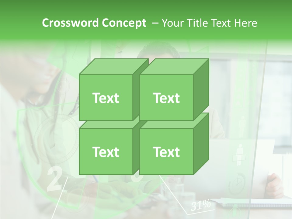 Graph Discussing Positive PowerPoint Template