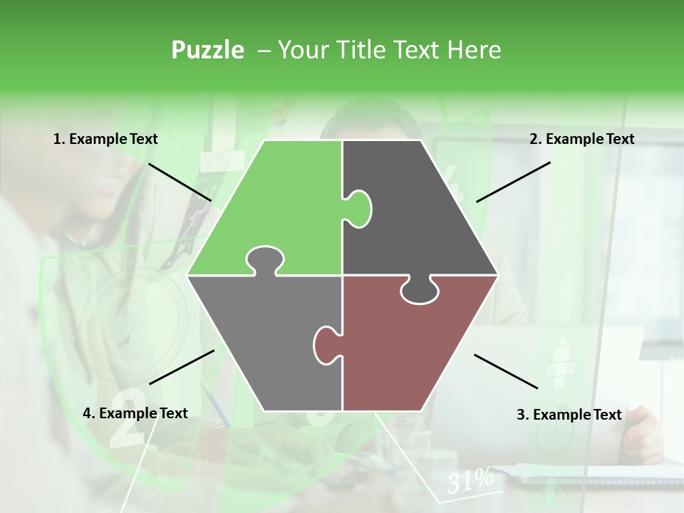 Graph Discussing Positive PowerPoint Template