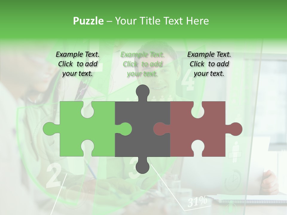 Graph Discussing Positive PowerPoint Template