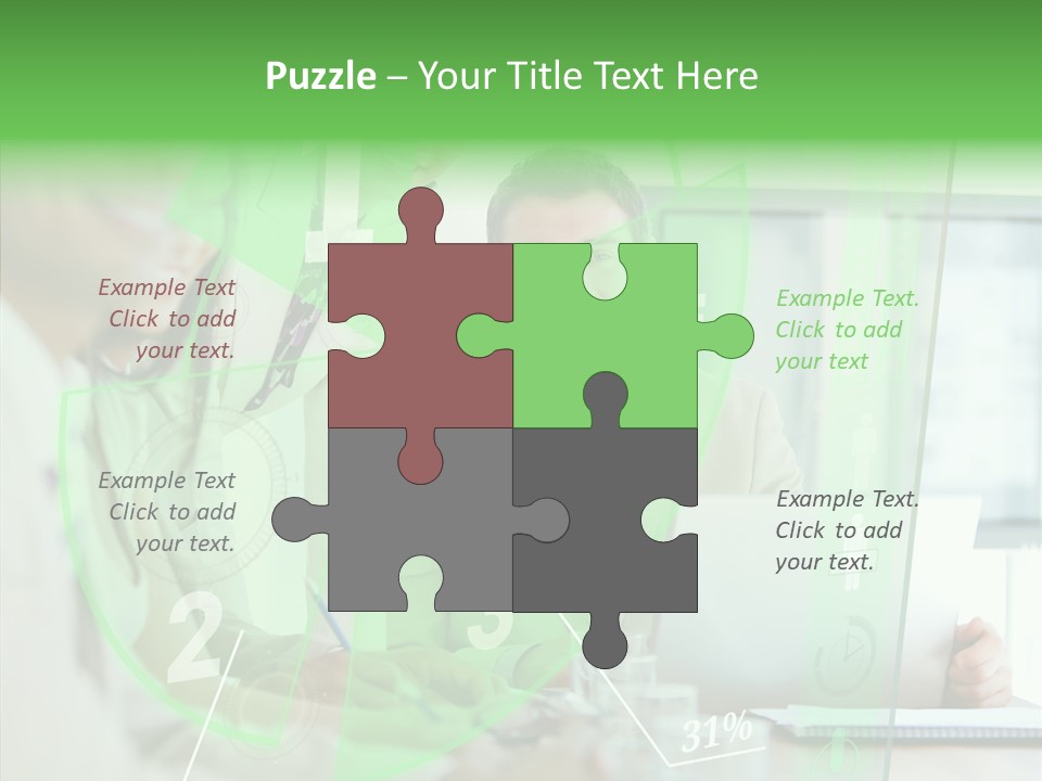 Graph Discussing Positive PowerPoint Template