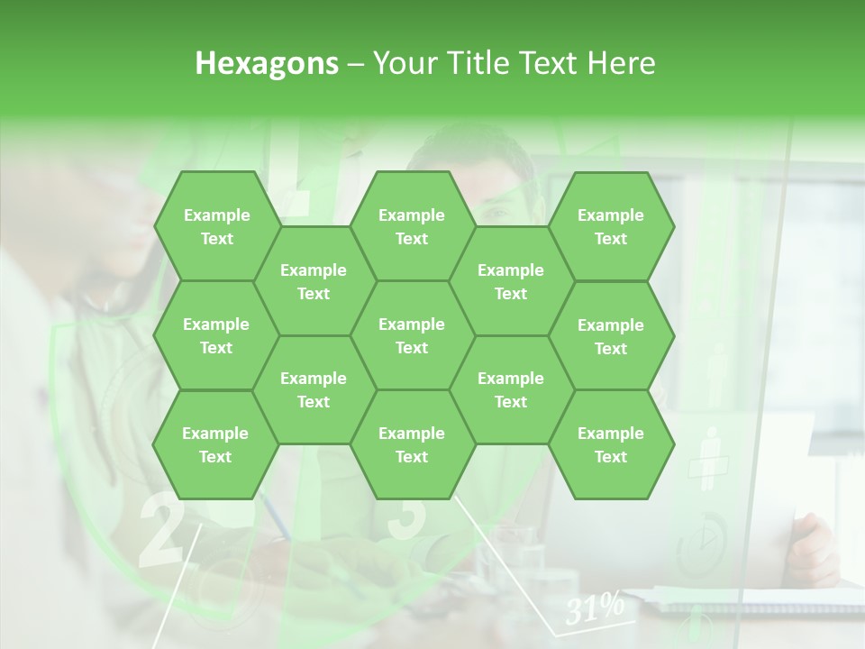 Graph Discussing Positive PowerPoint Template