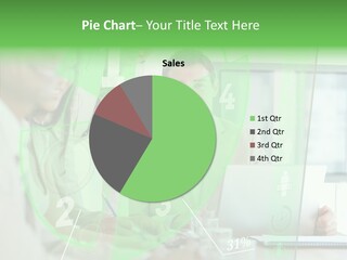 Graph Discussing Positive PowerPoint Template