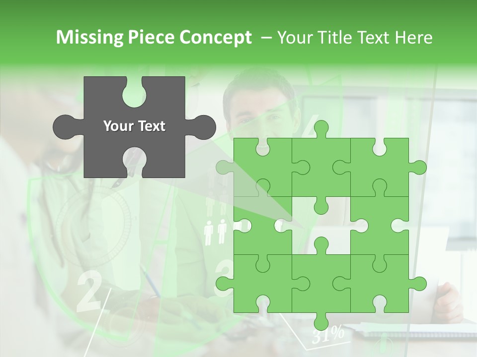 Graph Discussing Positive PowerPoint Template