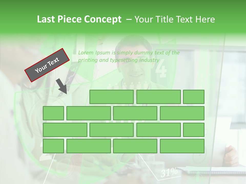 Graph Discussing Positive PowerPoint Template