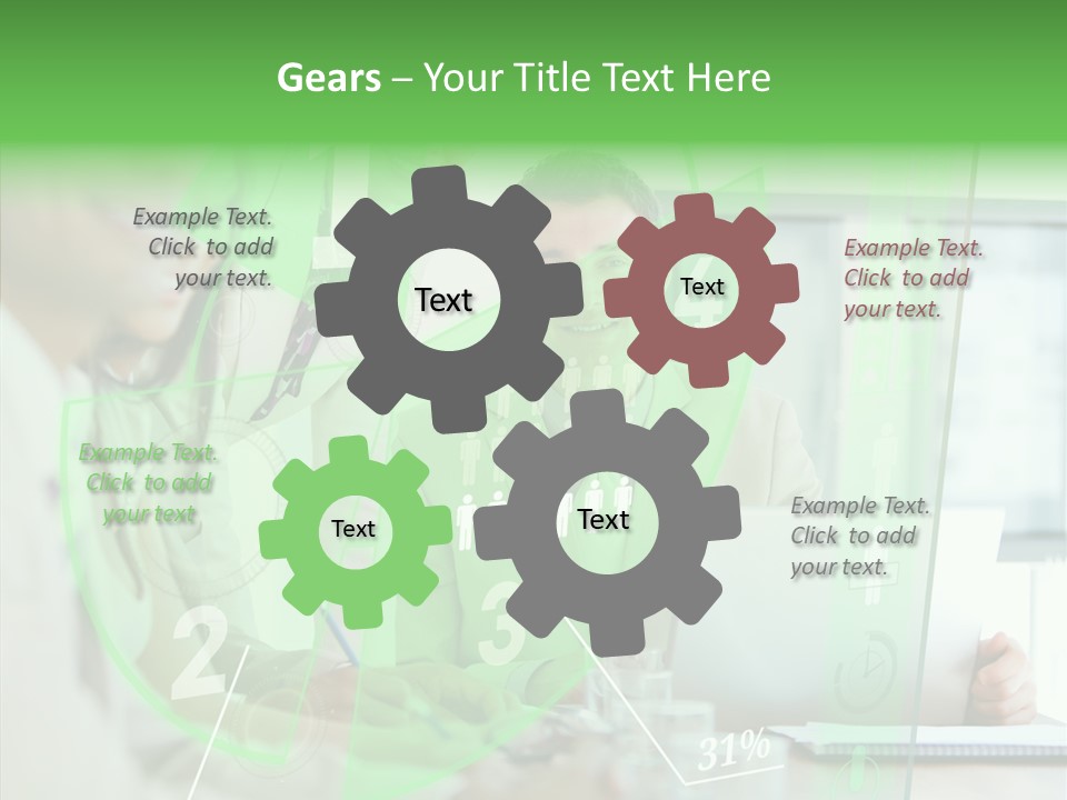 Graph Discussing Positive PowerPoint Template