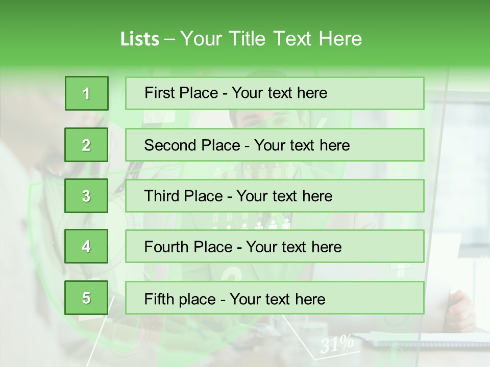Graph Discussing Positive PowerPoint Template