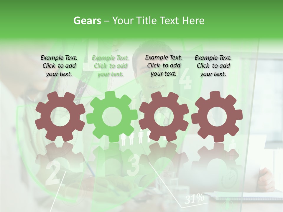Graph Discussing Positive PowerPoint Template