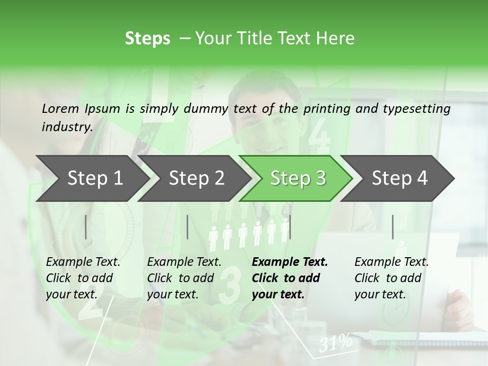 Graph Discussing Positive PowerPoint Template