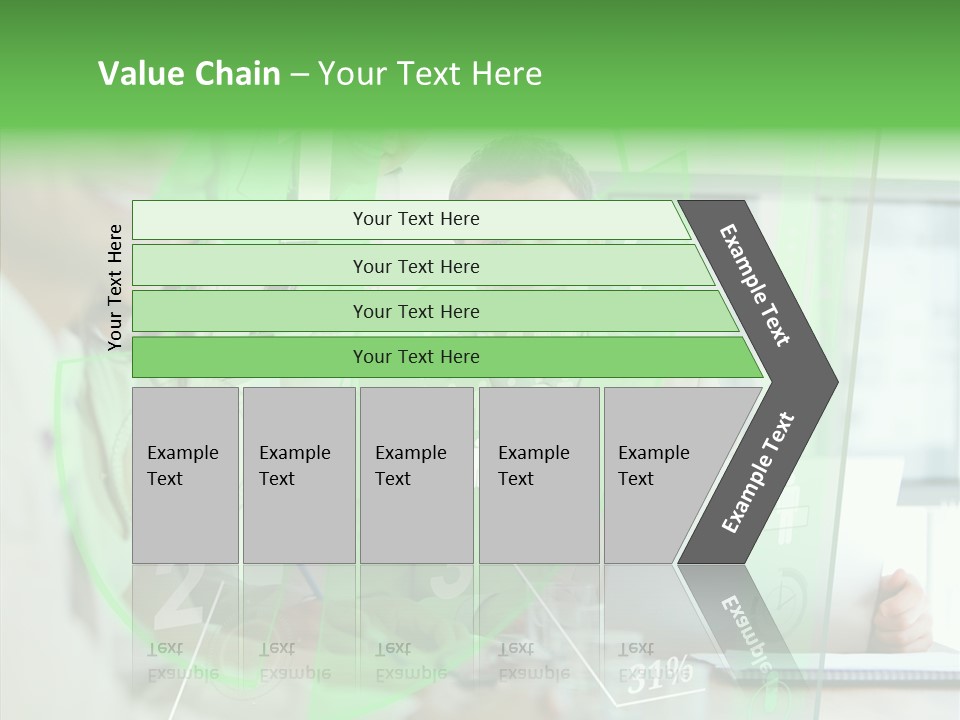Graph Discussing Positive PowerPoint Template