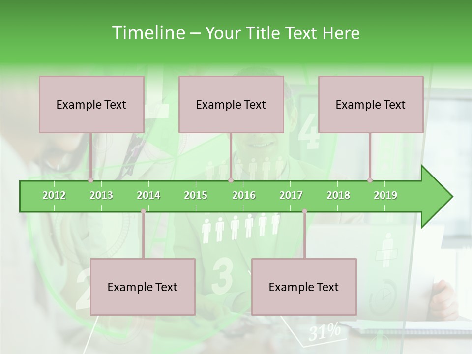 Graph Discussing Positive PowerPoint Template