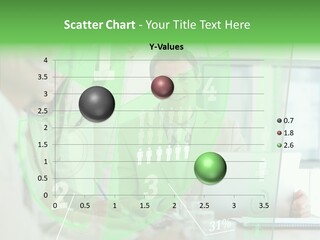 Graph Discussing Positive PowerPoint Template