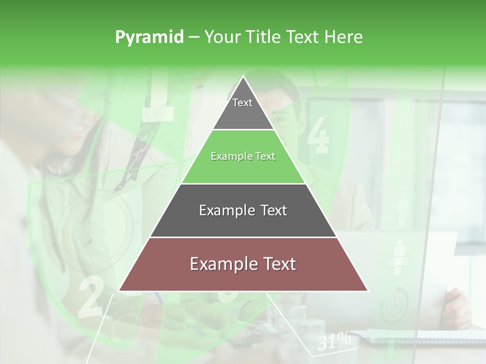 Graph Discussing Positive PowerPoint Template