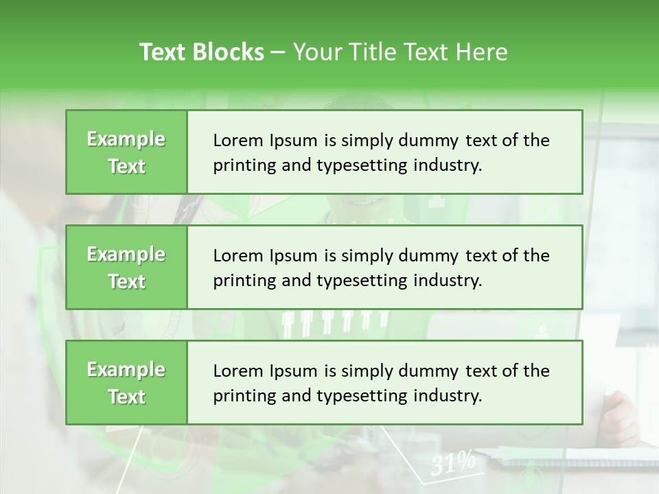 Graph Discussing Positive PowerPoint Template