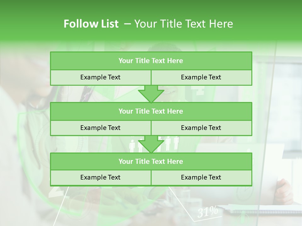 Graph Discussing Positive PowerPoint Template