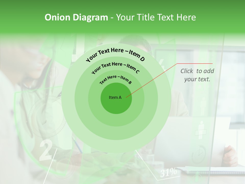 Graph Discussing Positive PowerPoint Template