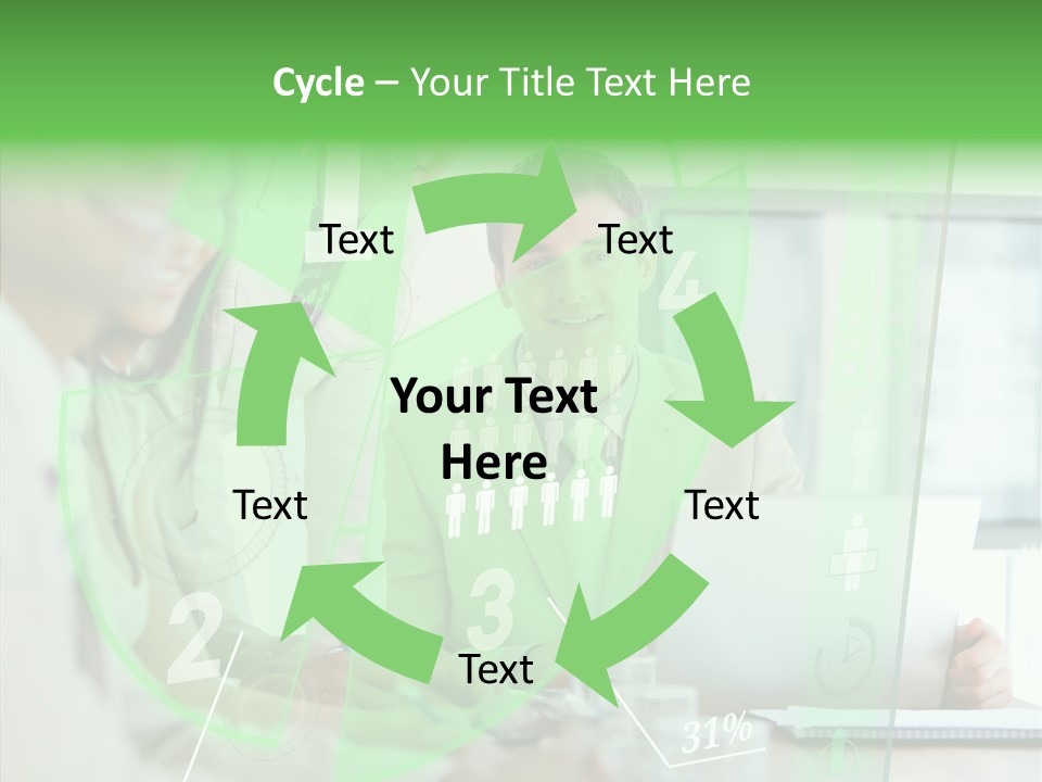 Graph Discussing Positive PowerPoint Template