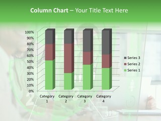 Graph Discussing Positive PowerPoint Template