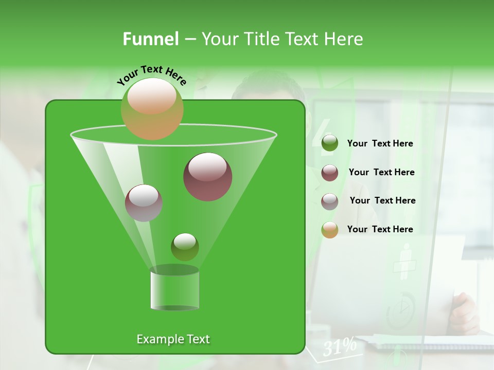 Graph Discussing Positive PowerPoint Template