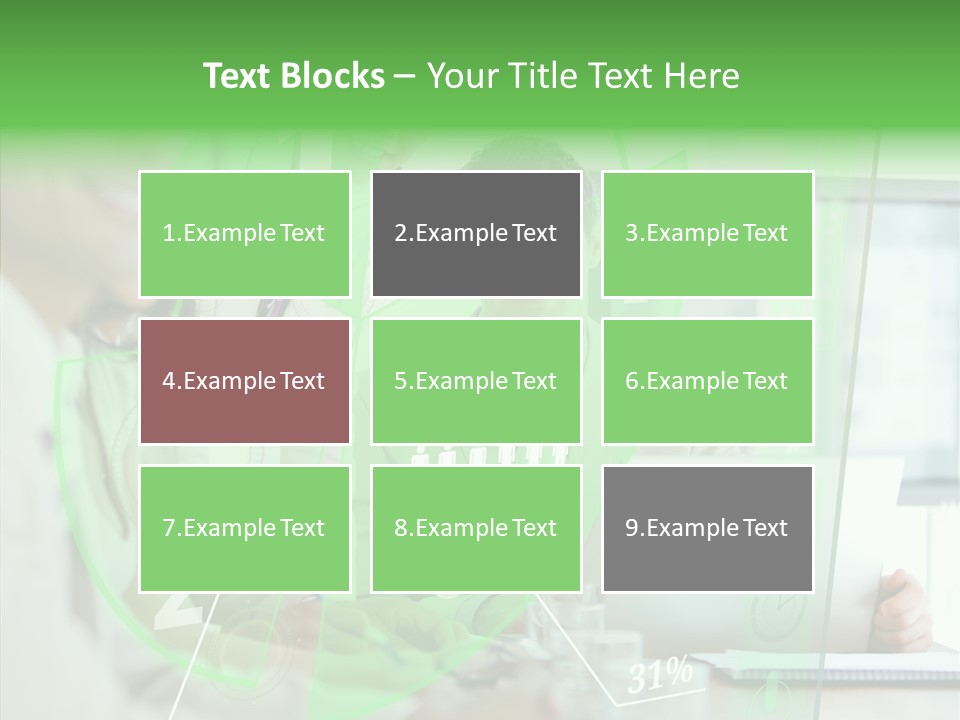 Graph Discussing Positive PowerPoint Template