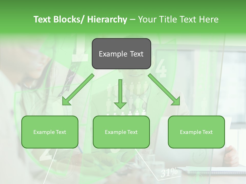 Graph Discussing Positive PowerPoint Template