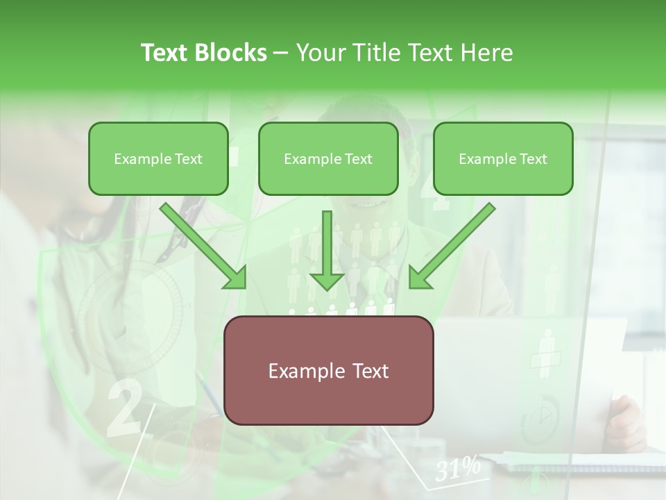 Graph Discussing Positive PowerPoint Template