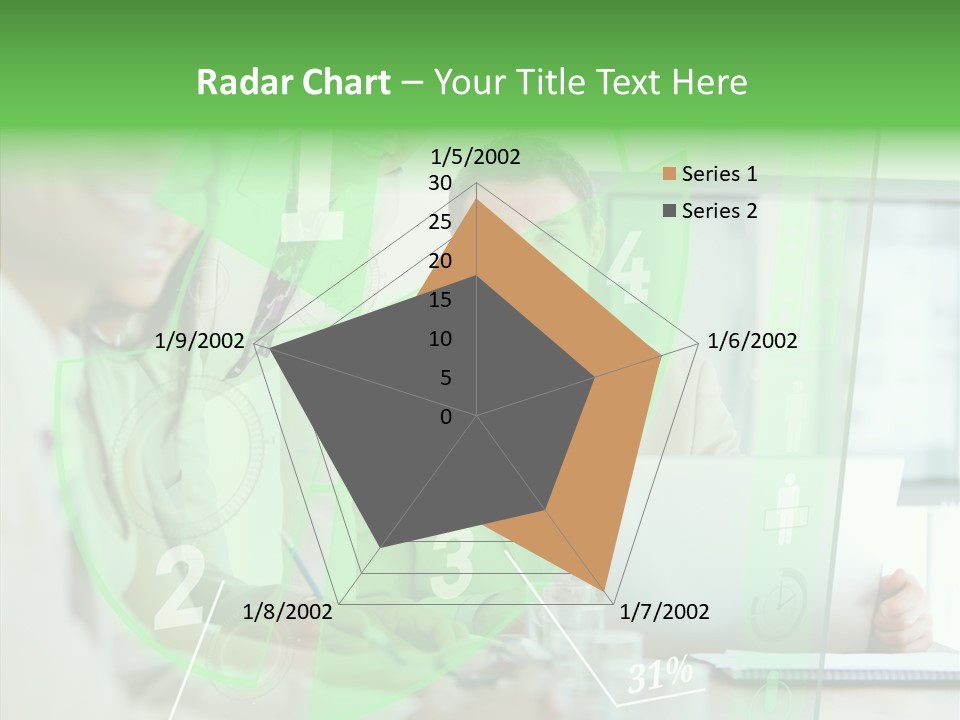 Graph Discussing Positive PowerPoint Template