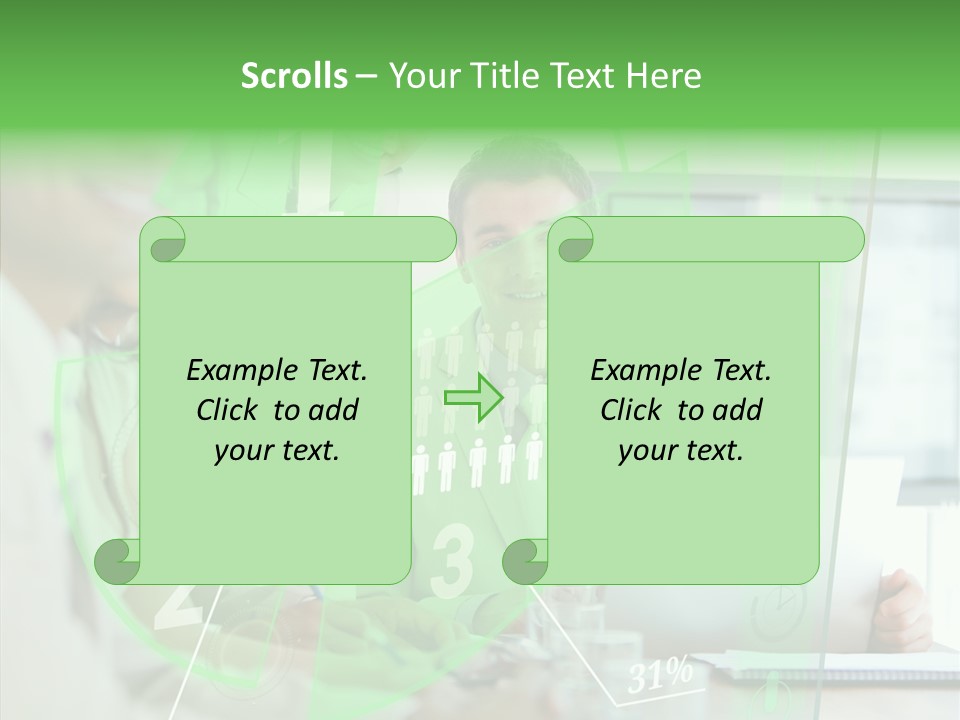 Graph Discussing Positive PowerPoint Template