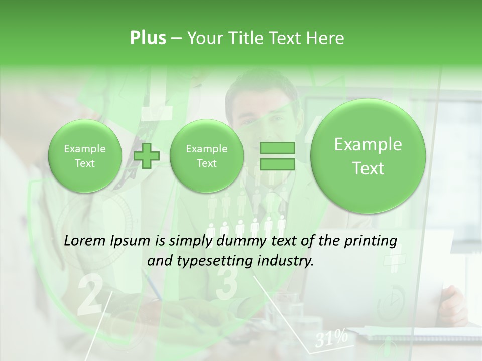 Graph Discussing Positive PowerPoint Template