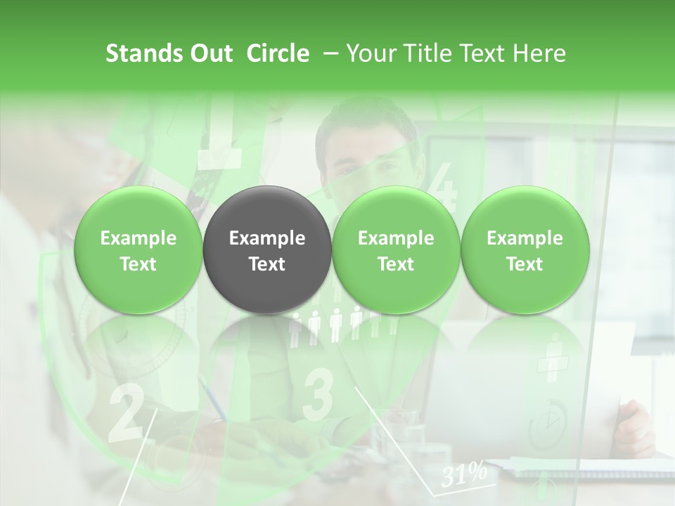 Graph Discussing Positive PowerPoint Template