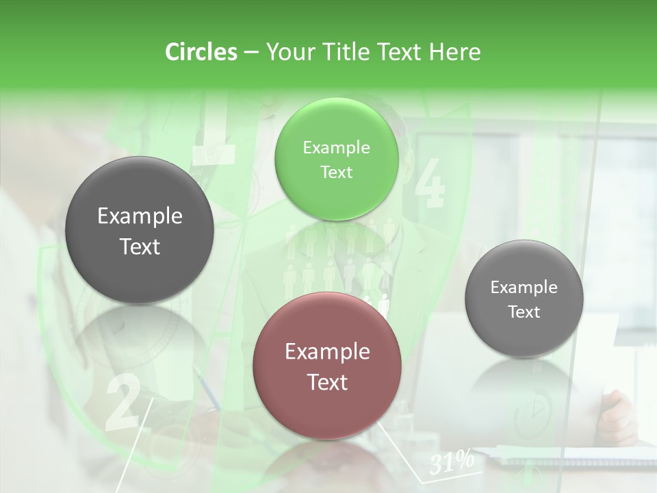 Graph Discussing Positive PowerPoint Template