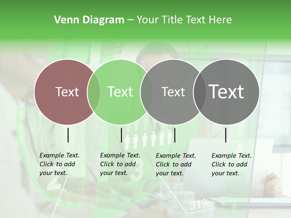 Graph Discussing Positive PowerPoint Template