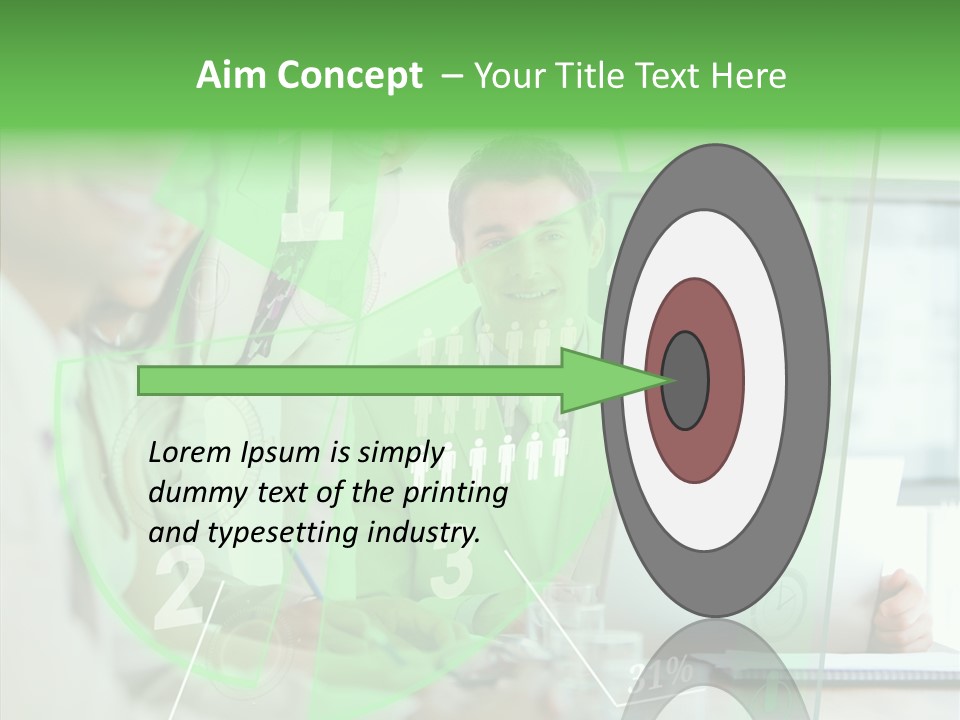 Graph Discussing Positive PowerPoint Template